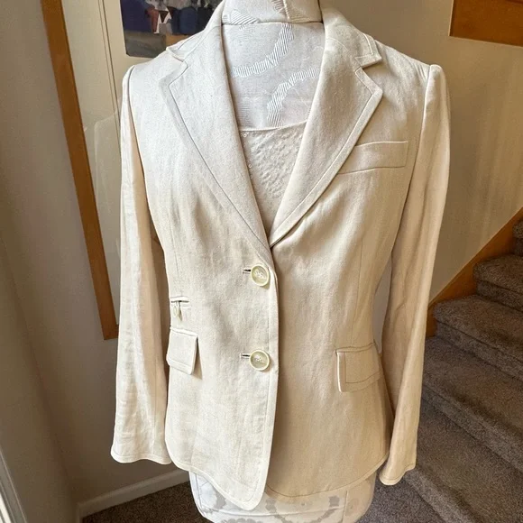 Talbots Petites 3pc Pant Suit Linen Blend Established 1947 6P NWT $380